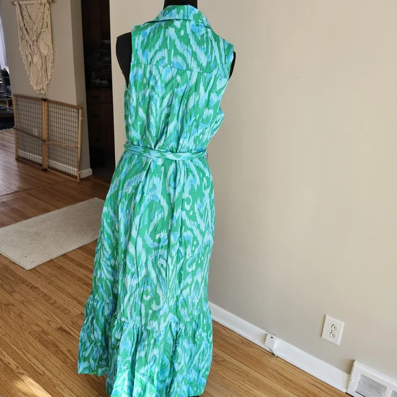 NWT Sugarlips Teal And green Patterned Maxi Dress - Picture 2 of 6